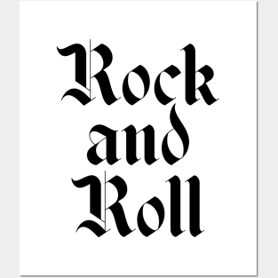 Rock and roll logo Posters and Art